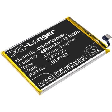 OPPO älypuhelinten Realme V3 yhteensopiva akku 4900mAh