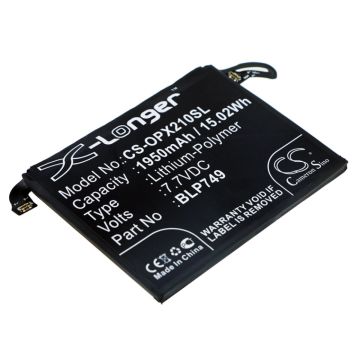 OPPO älypuhelinten Relme X2 Pro / RMX1931 yhteensopiva akku 1950mAh