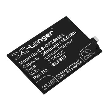 OPPO älypuhelinten CPH2305 / Find X5 Pro yhteensopiva akku 2400mAh