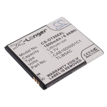 Alcatel AK47, One Touch 986, OT-986 akku 1800mAh/6.66Wh