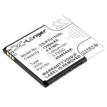 Panasonic puhelimen KX-TU150 / KX-TU150EXR yhteensopiva akku 1300mAh