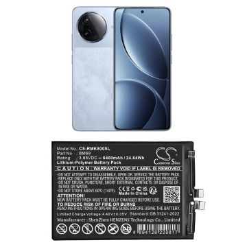 Redmi puhelimen 24117RK2CC / K80 5G yhteensopiva akku 6400mAh