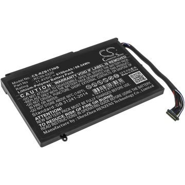 Razer kannettavan tietokoneen Blade Pro 17 2019 4k UHD / Blade Pro 17 2019 Full HD yhteensopiva akku 6100mAh