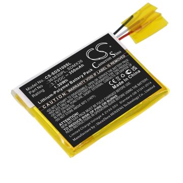 Sandisk nediasoittimien Clip Jam / Sansa Clip yhteensopiva akku 350mAh
