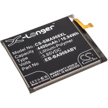 Samsung älypuhelinten Galaxy A90 5G / SM-A908 yhteensopiva akku 4400mAh