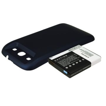 Samsung GT-I9300, GT-I9308, SGH-T999V, Galaxy S3, yhteensopiva tehoakku mustalla laajennetulla takakannella 3300 mAh