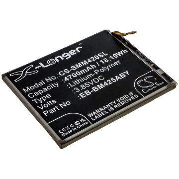 Samsung älypuhelinten Galaxy M42 yhteensopiva akku 4700mAh