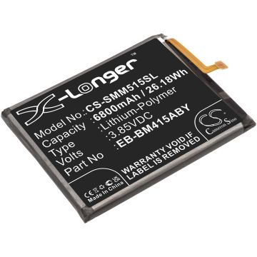 Samsung älypuhelinten Galaxy M51 / SM-M515 yhteensopiva akku 6800mAh