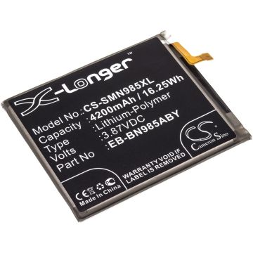 Samsung älypuhelinten Galaxy Note 20 Ultra / Galaxy Note 20 Ultra UW 5G yhteensopiva akku 4200mAh