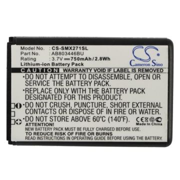 Samsung GT-B2710, xcover 271 yhteensopiva akku 750 mAh 