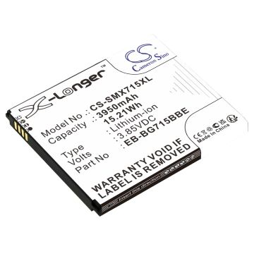 Samsung älypuhelinten Galaxy Xcover Pro / SM-G715 yhteensopiva akku 3950mAh