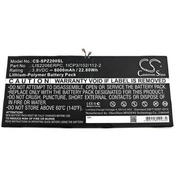 Sony Xperia Z2 Tablet akku - 6000 mAh