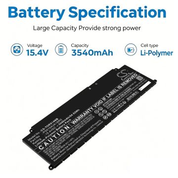 Toshiba kannettavan tietokoneen Dynabook 4icp5, 63 yhteensopiva akku 3540mAh