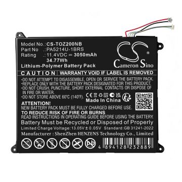 Toshiba Portege Z20T-B-103, Portege Z20T-C-11C, Portege Z20T-B-106 yhteensopiva akku 3050 mAh