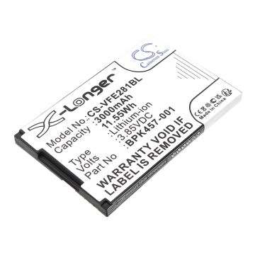 VeriFone maksupäätteen e280s, e280s V2 yhteensopiva akku 3000mAh