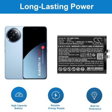 Xiaomi puhelimen 14 CIVI / 24053PY09C yhteensopiva akku 4600mAh