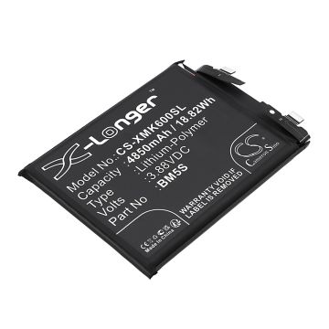 Xiaomi puhelimen K60 Ultra / K60 yhteensopiva akku 4850mAh