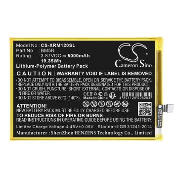 Redmi puhelimen 12 5G yhteensopiva akku 5000mAh