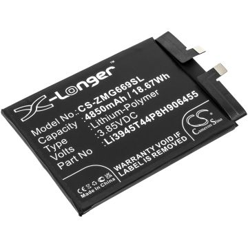 ZTE älypuhelinten Nubia Red Magic 6 / NX669J yhteensopiva akku 4850mAh