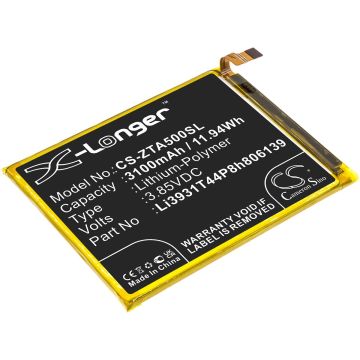 ZTE älypuhelinten Blade A5 2020 / Blade A7 Prime yhteensopiva akku 3100mAh