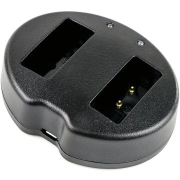 Canon LP-E17 yhteensopiva USB-akkulaturi kahdelle akulle