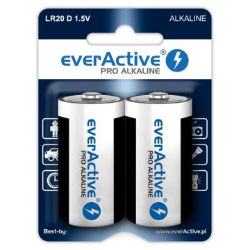everActive Pro Alkaliparisto D / LR20 1,5V - 2 kpl pakkaus