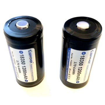 Keeppower IMR 18350 3.7 V Akku 1200 mAh ilman suojapiiriä - 2 kappaleen pakkaus