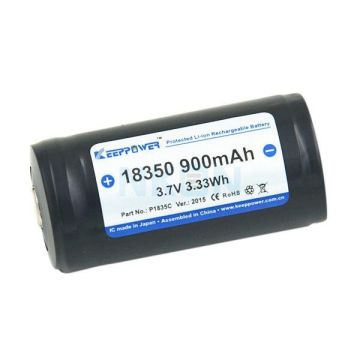 Keeppower 18350 900mAh Li-Ion akku suojapiirillä - 5 A - 2 Kappaleen pakkaus