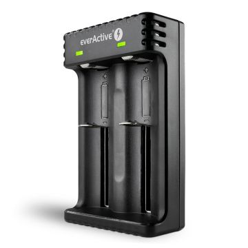 everActive LC-200 USB Laturi pyöreille Litium kennoille  x 2