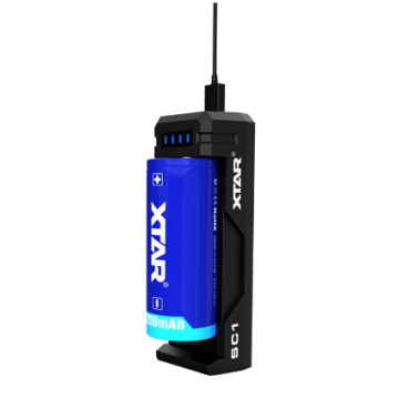 XTAR SC1 Kannettava 3.6 V / 3.7 V Li-ion USB-laturi 2A-latausvirta