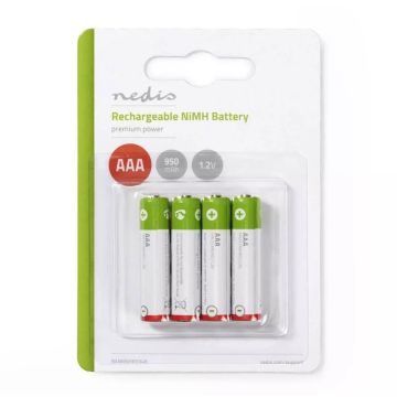 Ladattava Ni-MH-Akku, AAA 1,2 V 950 mAh | 4 kpl
