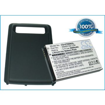HTC 7 Trophy, Spark, T8686  Extended With Back Cover yhteensopiva akku - 2200 mAh