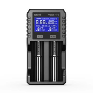 XTAR VX2 PRO SET yleislaturi – Li-ion, 1,5 V Li-ion ja Ni-MH