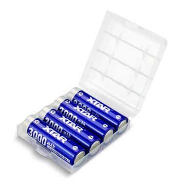 XTAR AA 1,5 V Li-ion ladattava paristo 3000 mAh USB-C, 4 kpl