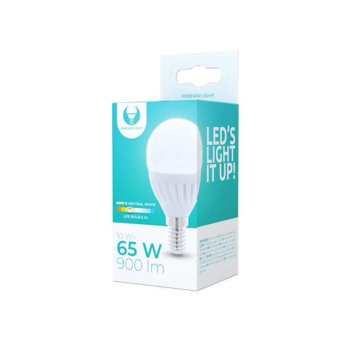 Forever Light LED Lamppu G45 E14 10W 230V 4500K valkoinen