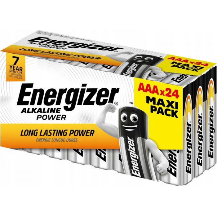 24 x Energizer Alkaline Power LR03 / AAA paristojen perhepakkaus