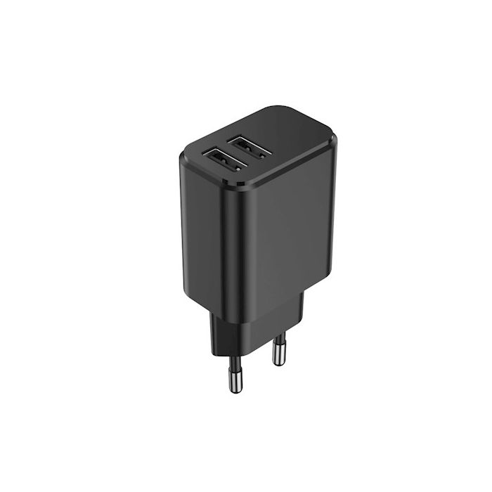 Setty USB-laturi 2x USB 3A - Musta