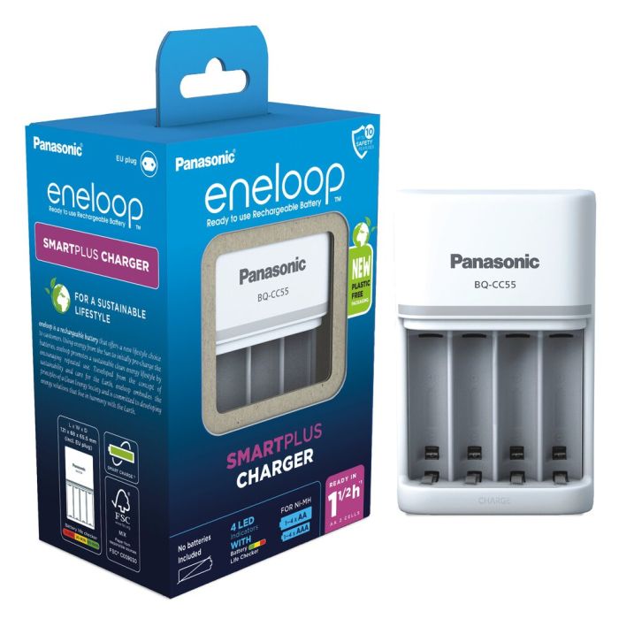 Panasonic Eneloop BQ-CC55 pikalaturi AA- ja AAA-akkuparistoille