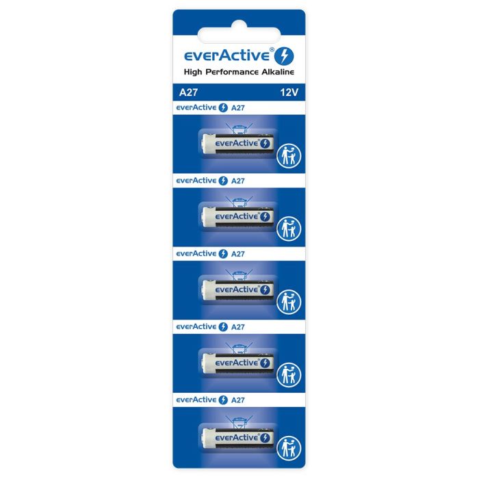 everActive 27A / A27 / MN27 / L828 alkaliparisto 12 V 5 kpl