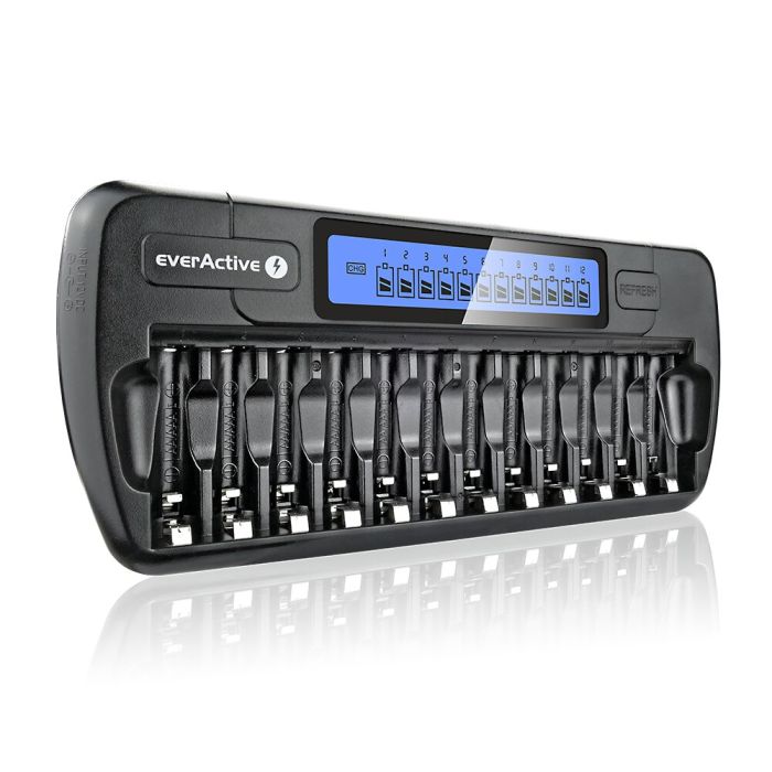 everActive NC-1200 paristolaturi 12 akkuparistolle AA / AAA