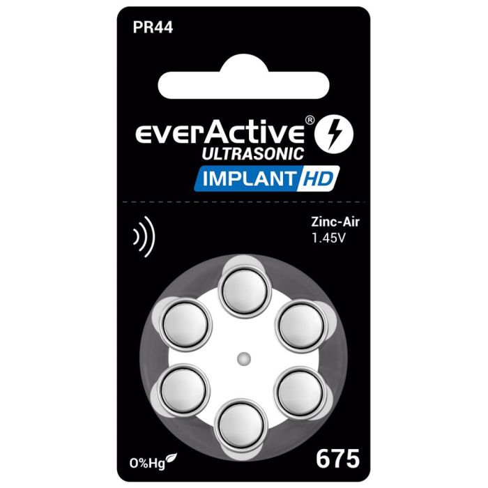 everActive 675 Implant HD / PR44 kuulokojeparisto 6 kpl