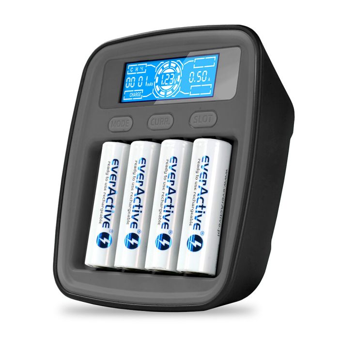 everActive NC-1000M V2 USB-C -paristolaturi AA / AAA Ni-MH