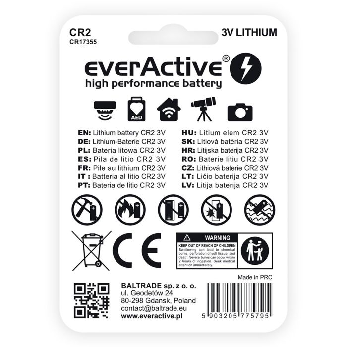 everActive CR2 / CR15H270 litiumparisto 3 V