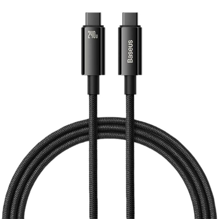 Baseus Tungsten Gold USB-C – USB-C PD 3.1 latauskaapeli 240 W, 1 m