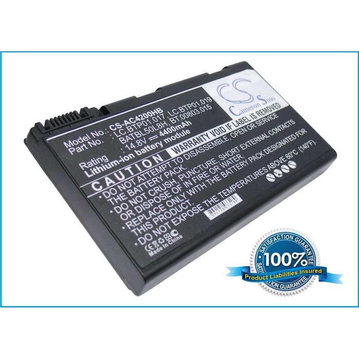 Acer Aspire 3100 sarja, Aspire 5100 sarja yhteensopiva akku 4400 mAh 14,8v