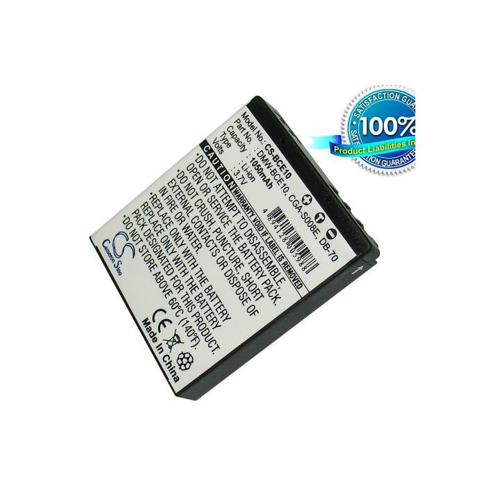 Leica / Panasonic / Ricoh - BP-DC6-E / DB-70 / CGA-S008 yhteensopiva akku 1050 mAh Leica / Panasonic / Ricoh - BP-DC6-E / DB-70 / CGA-S008 yhteensopiva akku 1050 mAh