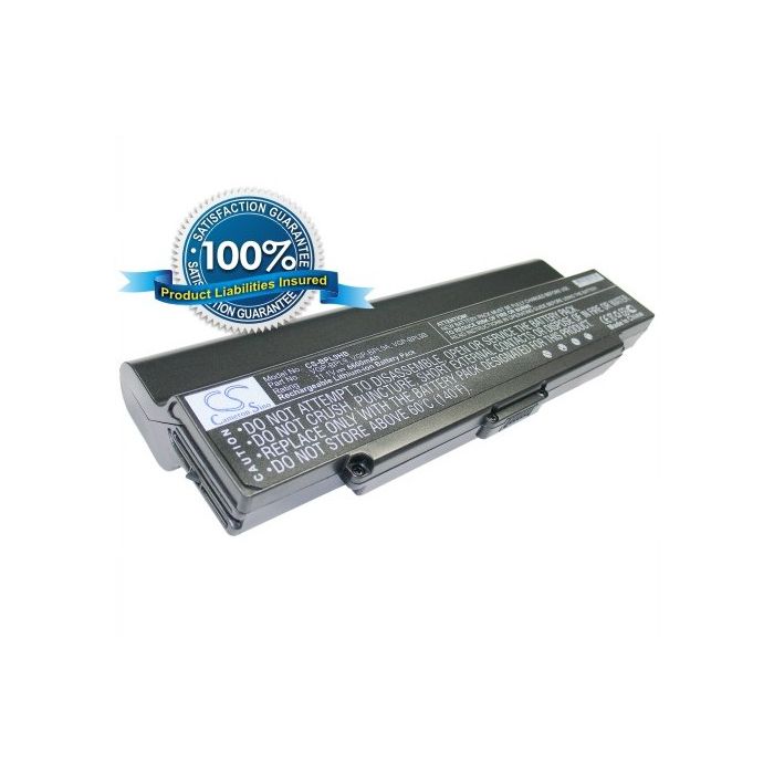 Sony VAIO VGP-BPS9 ja VGP-BPS10 akku 6600 mAh - Musta