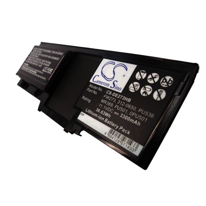 Dell Latitude XT, latitude XT2 akku 3600mAh / 39.96Wh mAh - Musta