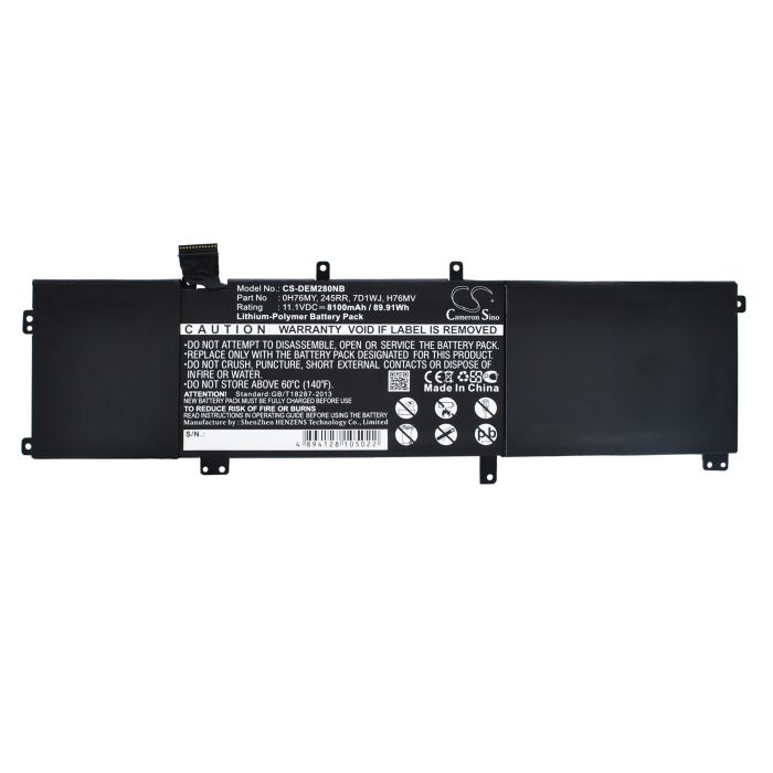 DELL Precision M2800, Precision M3800, XPS 15 9530 akku 8100 mAh DELL Precision M2800, Precision M3800, XPS 15 9530 akku 8100 mAh