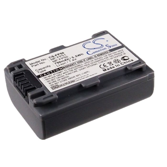 Sony NP-FP50, NP-FP30, NP-FP51 yhteensopiva akku 750 mAh